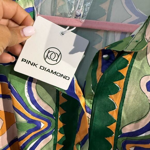 NWT Pink Diamond Jane Satin Ls Maxi Sz 8 - Picture 6 of 8